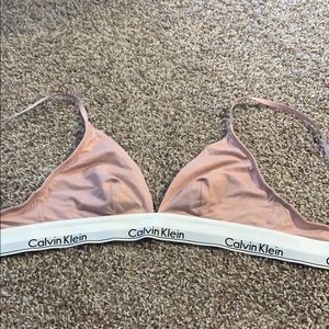 Pink Calvin Klein Triangle Bralette